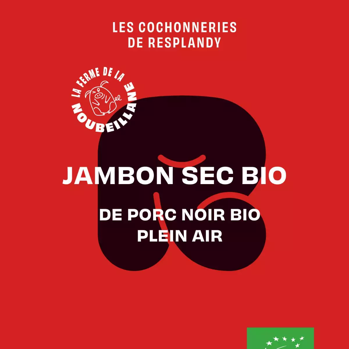 Jambon Sec de Porc Noir BIO - Demi Noix de Jambon