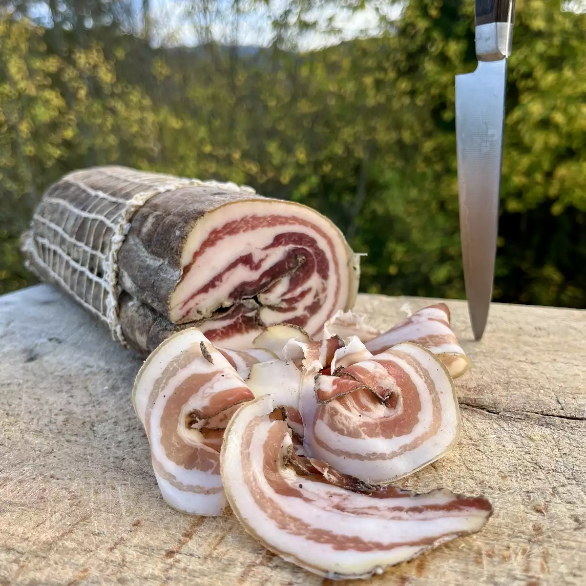 Pancetta de Porc Noir BIO - le morceau de 500g